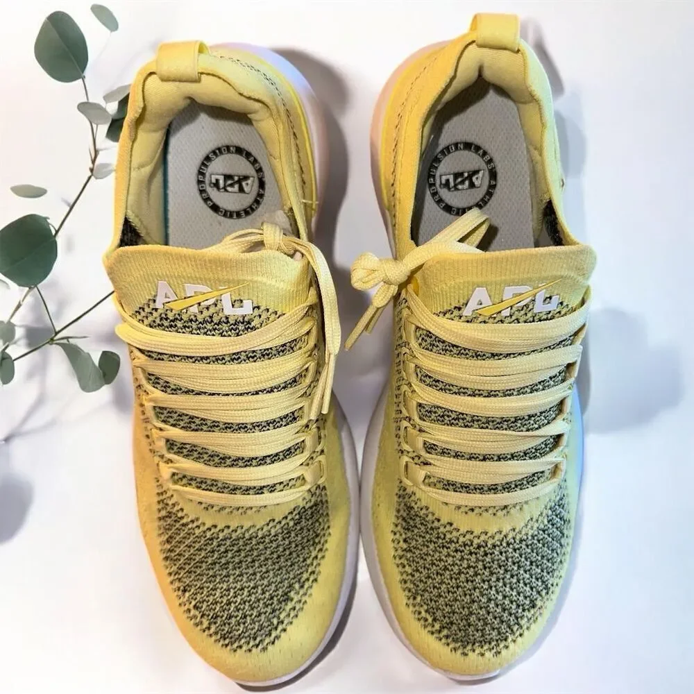 APL Women's TechLoom Performance Breeze Sneakers Bright Yellow Lightweight Shoe